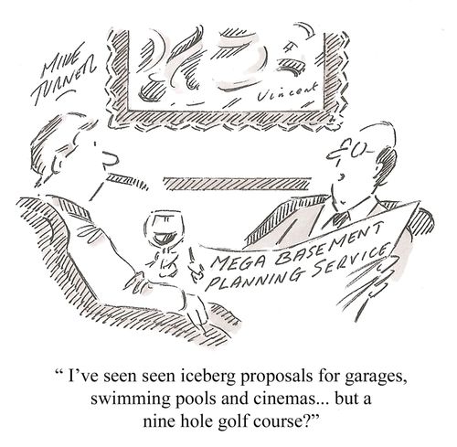 "I've seen iceberg proposals for garages, swimming pools and cinemas...but a nine hole golf course?"