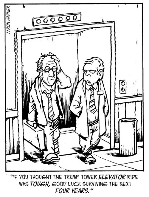 "If you thought the Trump tower elevator ride was tough, good luck surviving the next four years."
