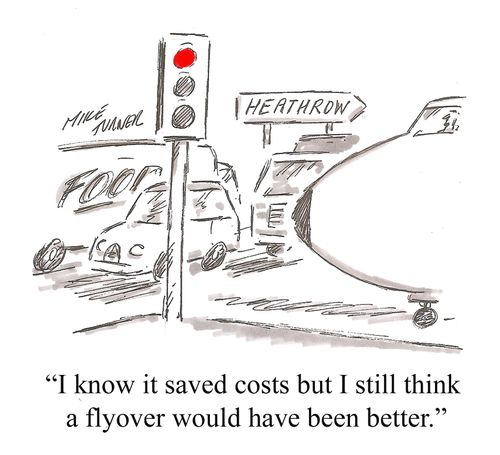 "I know it saved costs but I still think a flyover would have been better."