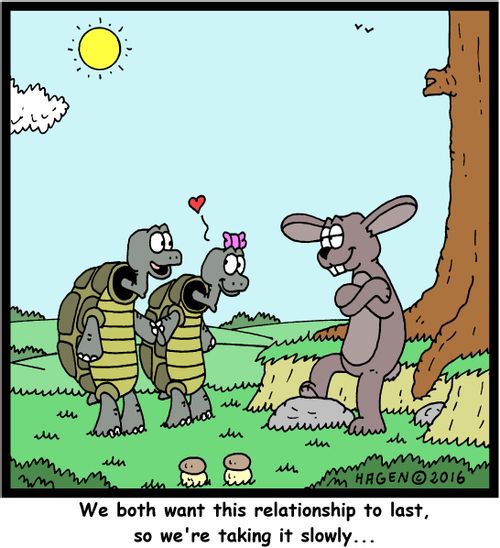 "We both want this relationship to last, so we're taking it slowly..."