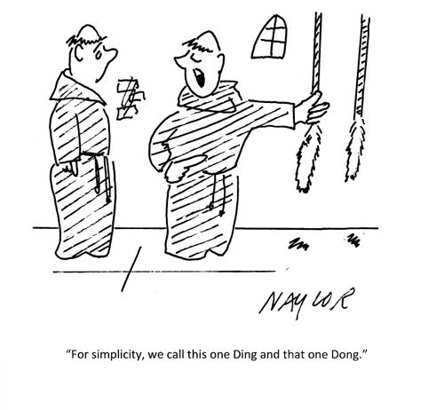 "For simplicity, we call this one Ding and that one Dong."