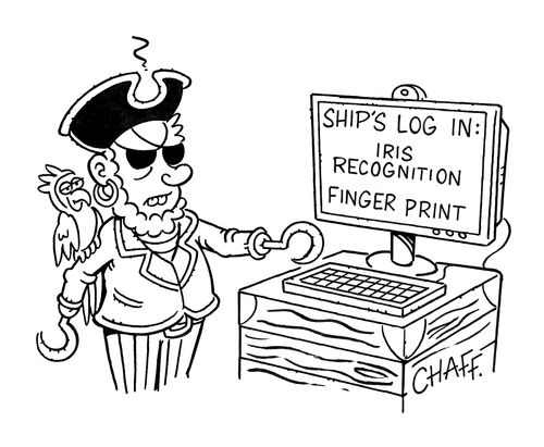 Ship's Log In: Iris & Finger Print Recognition. 