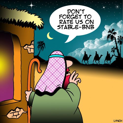 "Don't forget to rate us on stable-BnB."