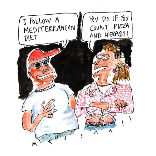 "I follow a Mediterranean diet."