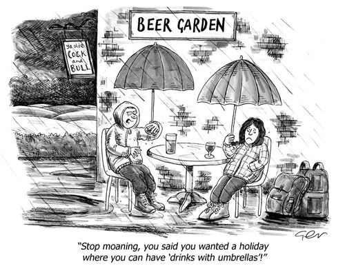 Drinks with umbrellas