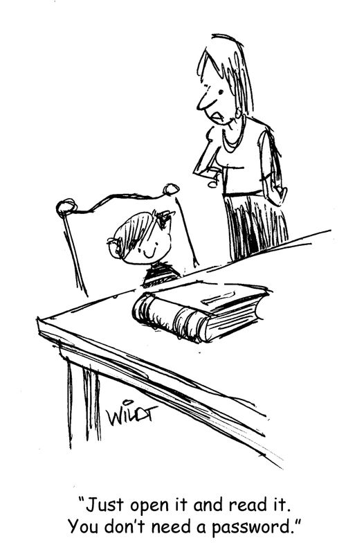 "Just open it and read it. You don't need a password."