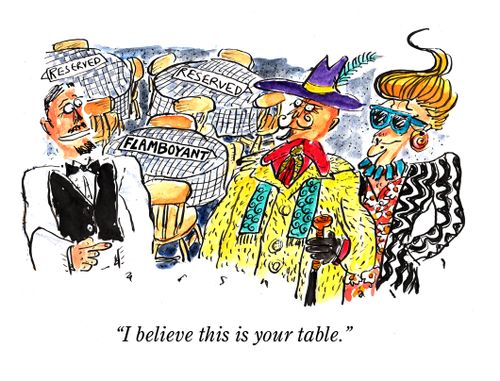 "I believe this is your table"