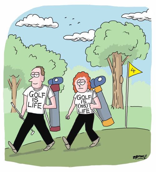 'Golf is Life (his).'