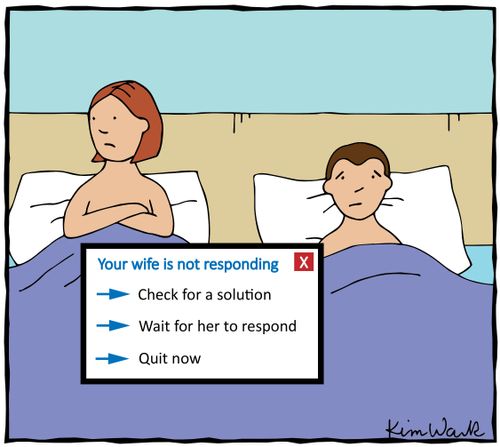 Your wife is not responding. 