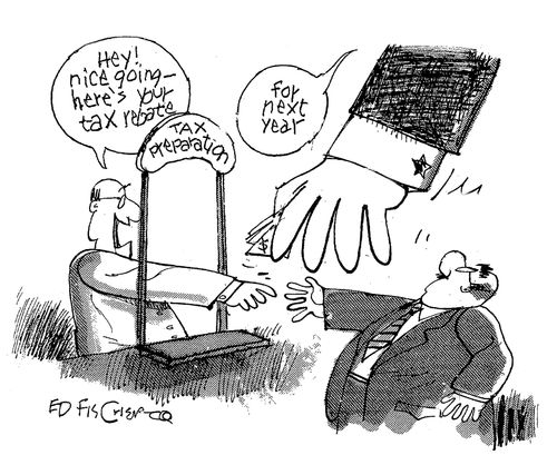 "Hey! Nice going - here's your tax rebate."