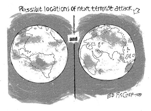 Possible locations of the next terrorist attack.