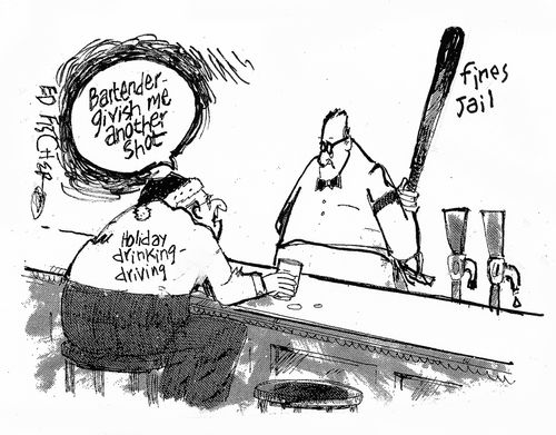 "Bartender - givish me another shot."