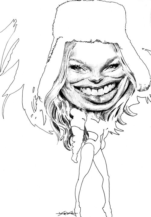 Romee Strijd caricature