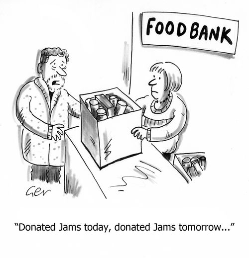 "Donated jams today, donated jams tomorrow..."