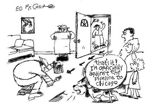 "That's it! I'm officially against the pipeline to Chicago."