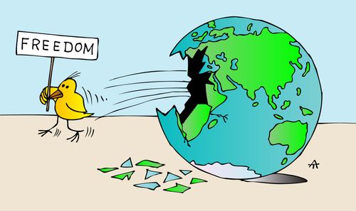Earth hatches a protesting chick.