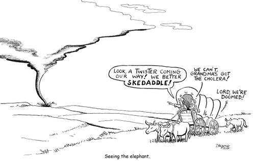 Seeing the elephant.