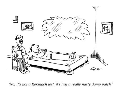 "No, it's not a Rorscach test, it's a really nasty damp patch."