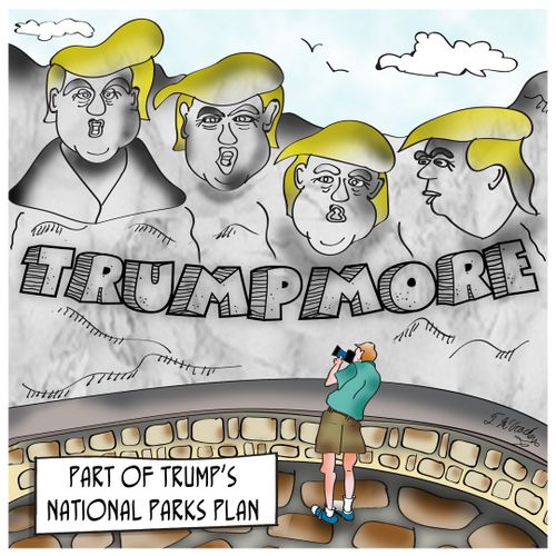 Trumpmore: Part of Trump's national parks plan.