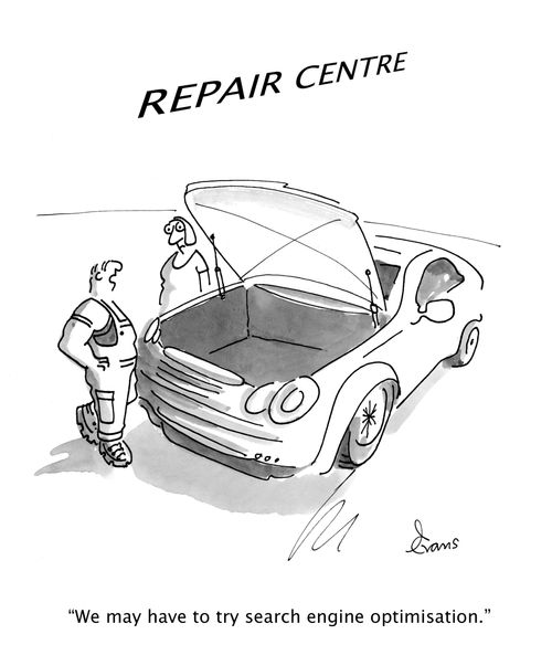 "We may have to try search engine optimisation."