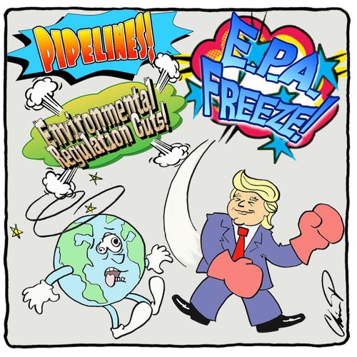 Trump clobbering the Earth.