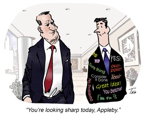"You're looking sharp today, Appleby."