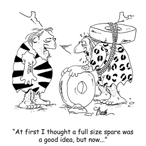 "At first I thought a full size spare was a good idea, but now..."