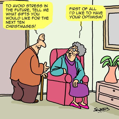 "To avoid stress in the future, tell me what gifts you would like for the next ten Christmases!"
