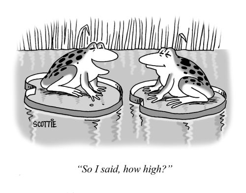 "So I said, how high?"