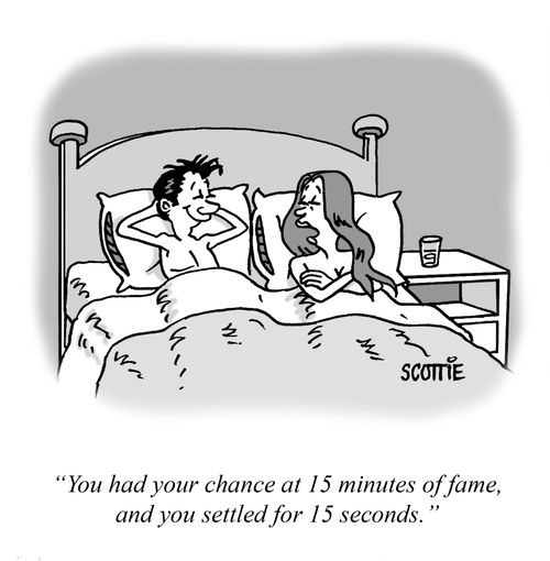 "You had your chance at 15 minutes of fame, and you settled for 15 seconds."