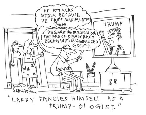 "Larry fancies himself as a Trump-ologist."
