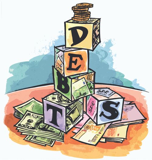 Debts stacking up.
