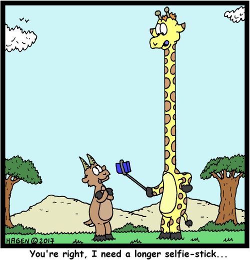 "You're right, I need a longer selfie-stick..."