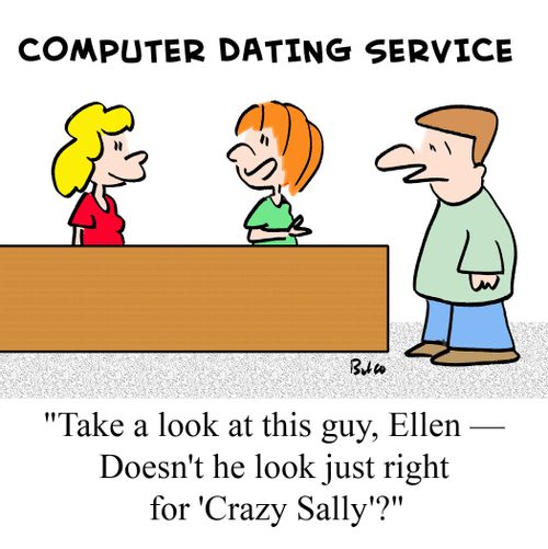 "Take a look at this guy, Ellen - Doesn't he look just right for 'Crazy Sally'?"