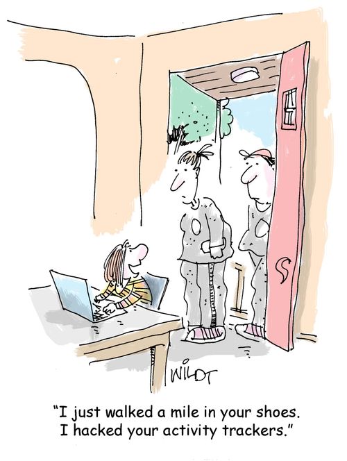 "I just walked a mile in your shoes. I hacked your activity trackers."