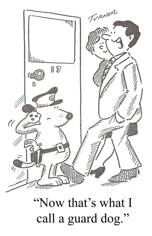 'Now that's what I call a guard dog.'