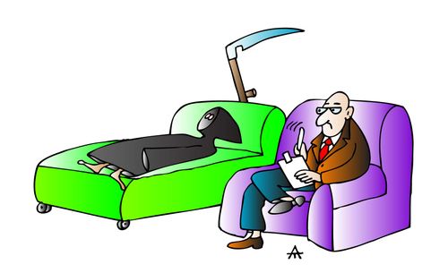 The Grim Reaper gets therapy.