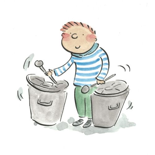 Playing dustbins