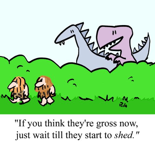 "If you think they're gross now, just wait till they start to shed."