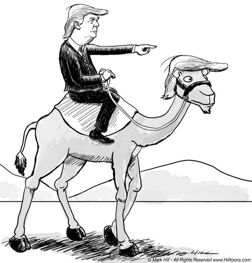 Trump Riding a Camel