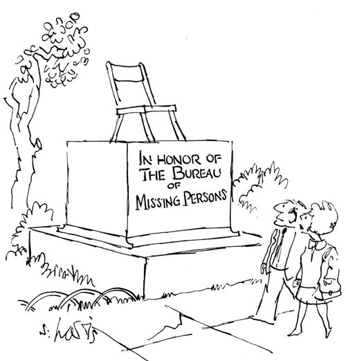 'In honor of the Bureau of Missing Persons'