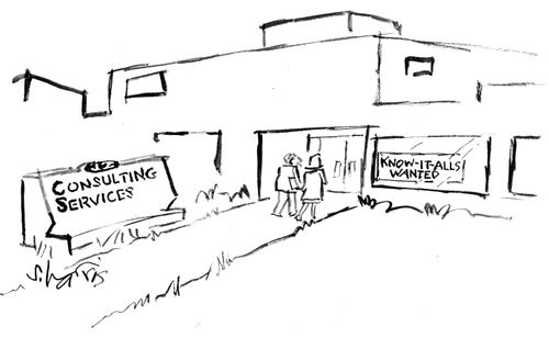 'Consulting services: know-it-alls wanted"
