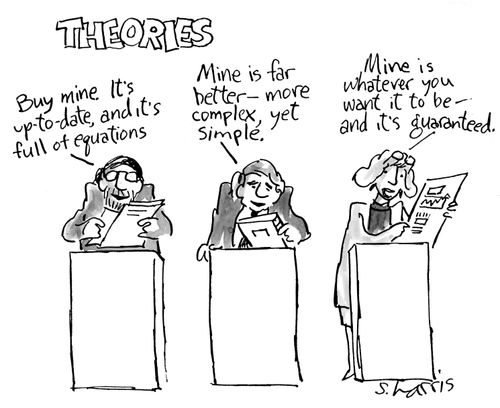 Theories: "Mine is whatever you want it to be - and it's guaranteed."