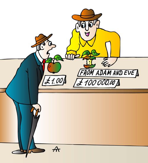 Apple for sale: from Adam and Eve.