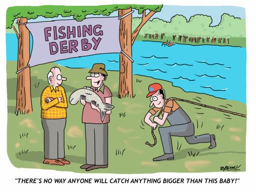 "There's no way anyone will catch anything bigger than this baby!"