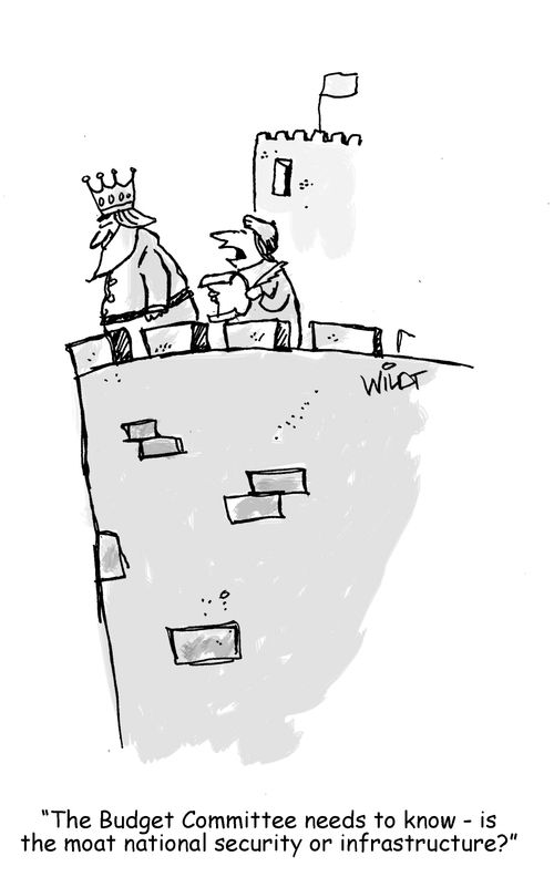 "The Budget Committee needs to know - is the moat national security or infrastructure?"