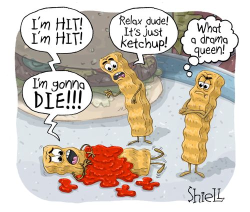 'I'm hit! I'm hit! I'm gonna die!!!'