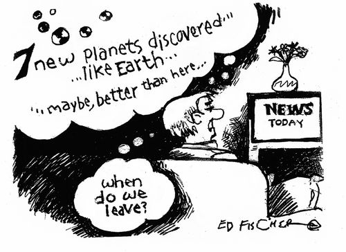 '7 new planets discovered like Earth..' 'When do we leave?'