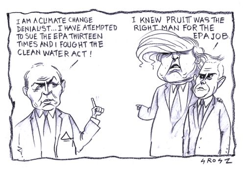 "I am a climate change denialist...I have attempted to sue the EPA thirteen times and I fought the Clean Water Act!"
