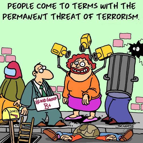 People come to terms with the permanent threat of terrorism.